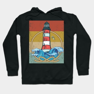 Lighthouse Sea Seagull Coast Shipping Vintage Hoodie